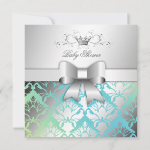 Invitation Baby shower de chaux turquoise de la boue de Shimm