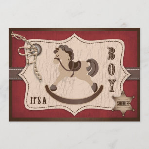 Invitation Baby shower de Chevalier-roquette Rouge