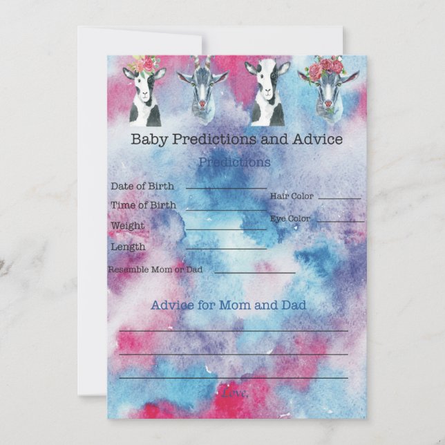 Invitation Baby shower de chèvre de bébé jeu (Devant)