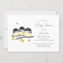 Baby shower de chickadees neutres selon le genre