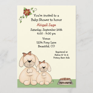 Invitation Baby shower de Chien Chien de Chien de Chien de Ch