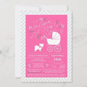 Invitation Baby shower de Chien de Papillon
