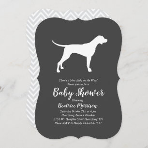Invitation Baby shower de chien de pointer neutre