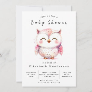 Invitation Baby shower de Chouette Bohémienne imprimable