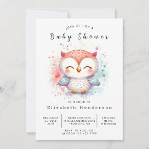 Invitation Baby shower de Chouette de Bohême
