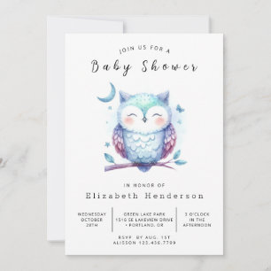 Invitation Baby shower de Chouette de Bohême
