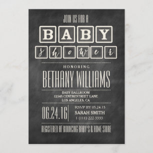 INVITATION BABY SHOWER DE CLAVIER RUSTIQUE