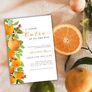 Invitation Baby shower de clémentine orange Little Cutie Citr
