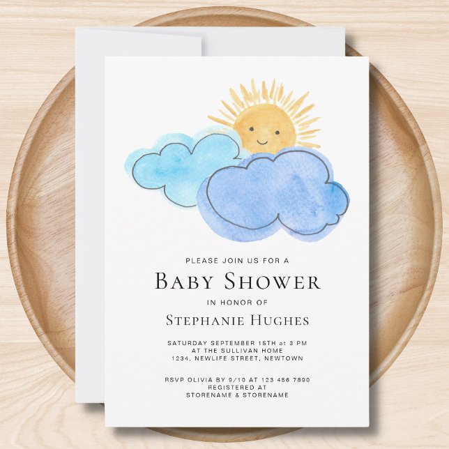 Invitation Baby shower de Clouds Boy (Créateur téléchargé)