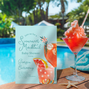 Invitation Baby shower de cocktails d'été