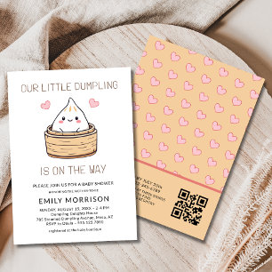 Invitation Baby shower de code QR mignon