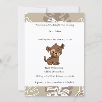 Invitation Baby shower de conception de marionnettes