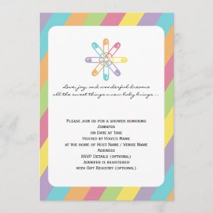 Invitation Baby shower de couches de couches de couches paste