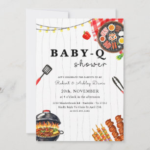 Invitation Baby Shower de Couple BBQ Pique-Nique Estival