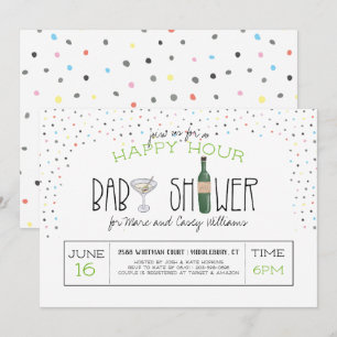 Invitation Baby-Shower de Couple   Happy Hour