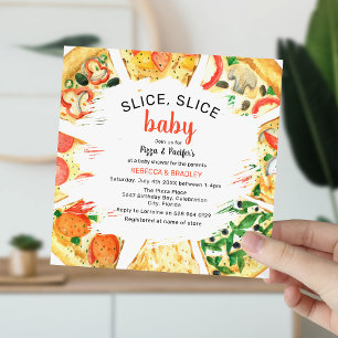Invitation Baby Shower de Couple pour Pizza Moderne