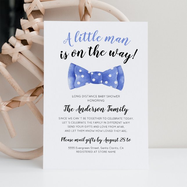 Invitation Baby shower de Cravate Bow par distance de courrie (Créateur téléchargé)
