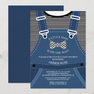 Invitation Baby shower de Cravate Little Man Bow