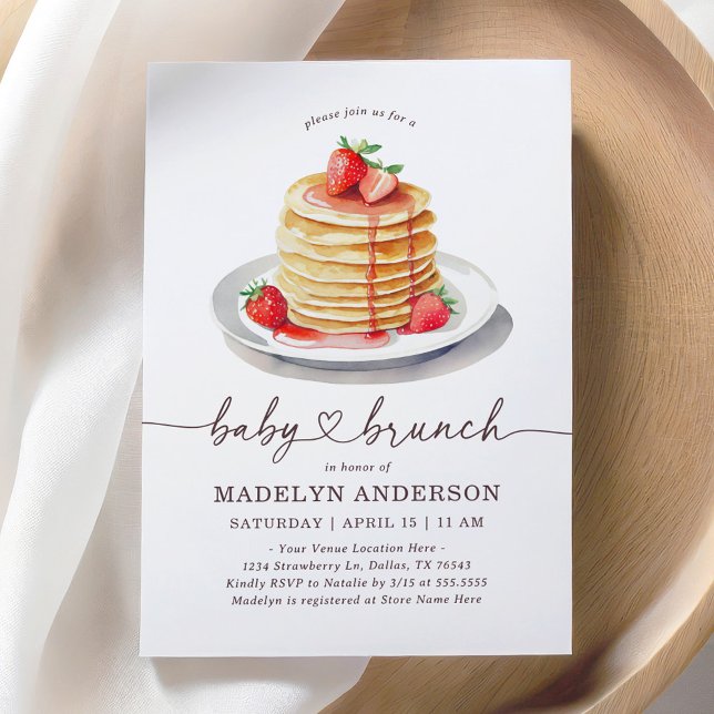 Invitation Baby shower de crêpes de Brunch pour bébé (Créateur téléchargé)