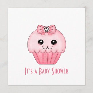 Invitation Baby shower de Cupcake rose