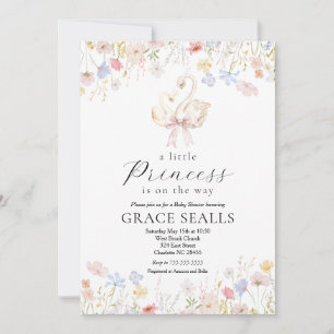 Invitation baby shower de cygne