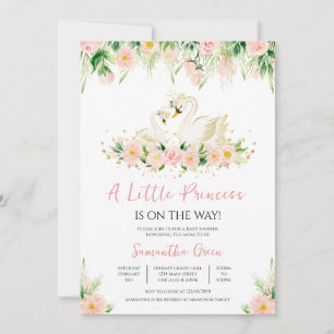 Invitation Baby shower de cygne