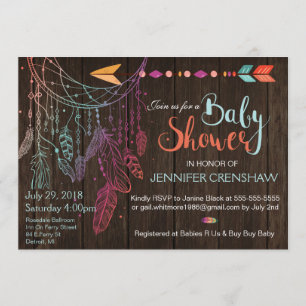 Invitation Baby shower de Feather Dream
