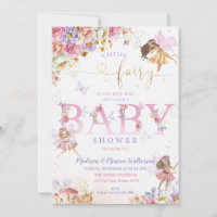 Invitation Baby shower de fée