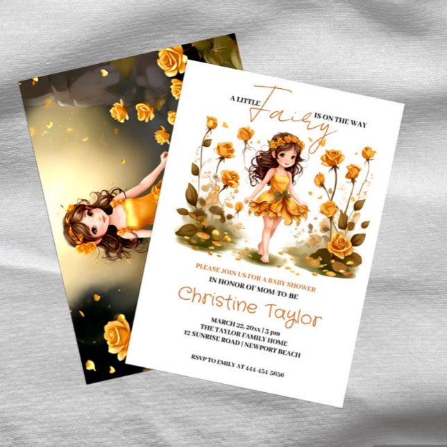Invitation Baby shower de fée (Créateur téléchargé)