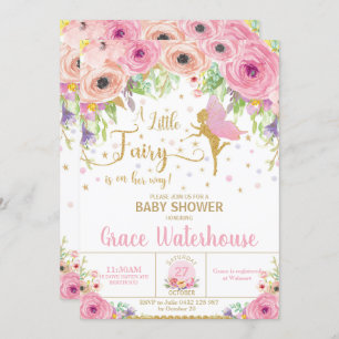 Invitation Baby shower de fée Baby shower de fleur