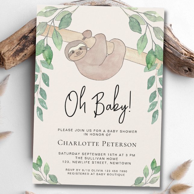 Invitation Baby shower de fentes mignonne (Créateur téléchargé)