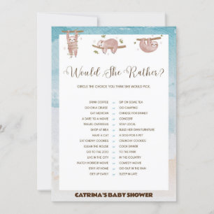 Invitation Baby shower de fentes - Nom modifiable, 5x7