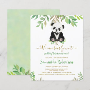 Invitation Baby shower de feuille d'aquarelle de l