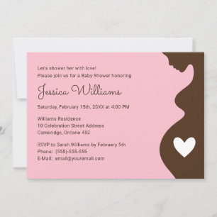 Invitation Baby shower de fille de femme enceinte