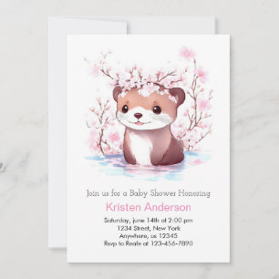 Invitation Baby shower de fille de Fleur sauvage Whimsical Ot