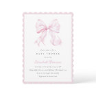 Invitation Baby shower de fille de la croupe rose