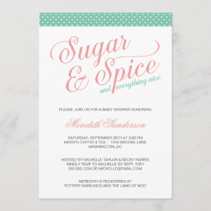 Invitation Baby shower de fille mûre