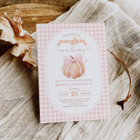 Baby shower de fille rose En vichy petit Citrouill