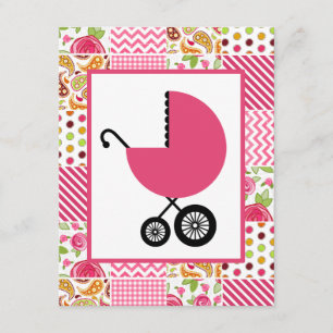 Invitation Baby shower de filles - Patchwork de filles