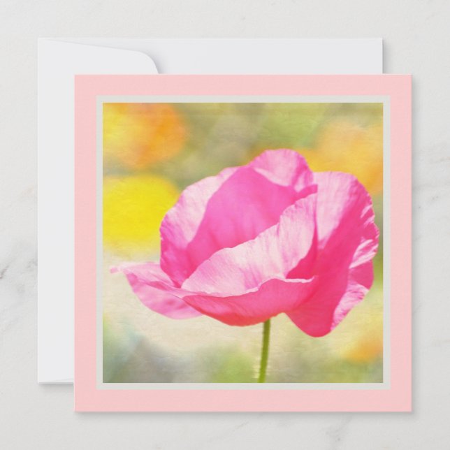 Invitation Baby shower de fleurs de crapaud rose (Devant)