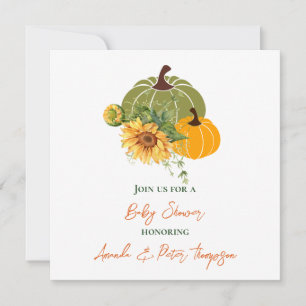 Invitation Baby shower de fleurs de soleil de petite taille C