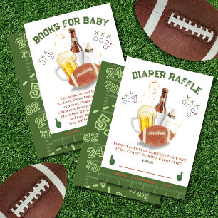Invitation Baby shower de football Déchets Raffle