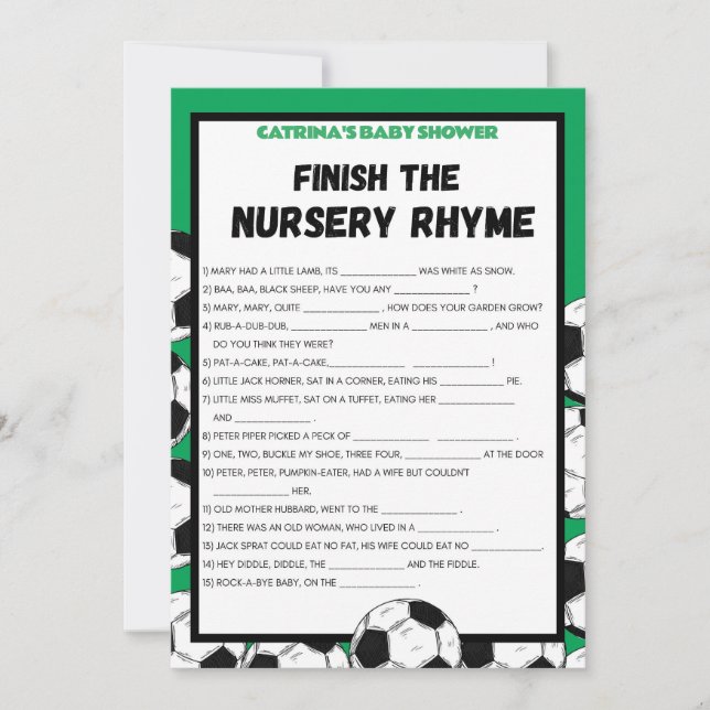Invitation Baby shower de football, Football - Nom modifiable (Devant)
