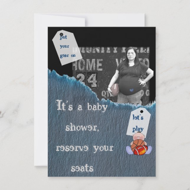 Invitation baby shower de garçon (Devant)