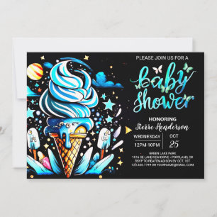 Invitation Baby shower de garçon de crème glacée Scoop enchan