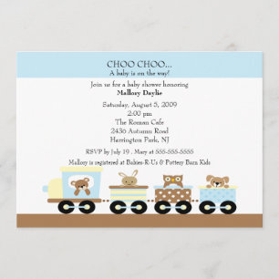 Invitation Baby shower de garçon de train de bébé de Choo