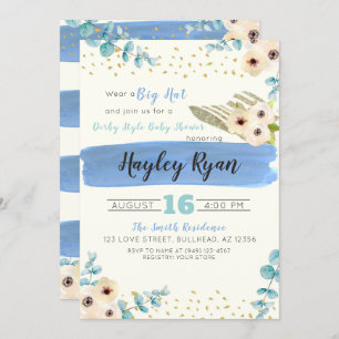 Invitation Baby shower de garçon Eucalyptus Casquette du Kent