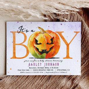 Invitation Baby shower de garçon Halloween