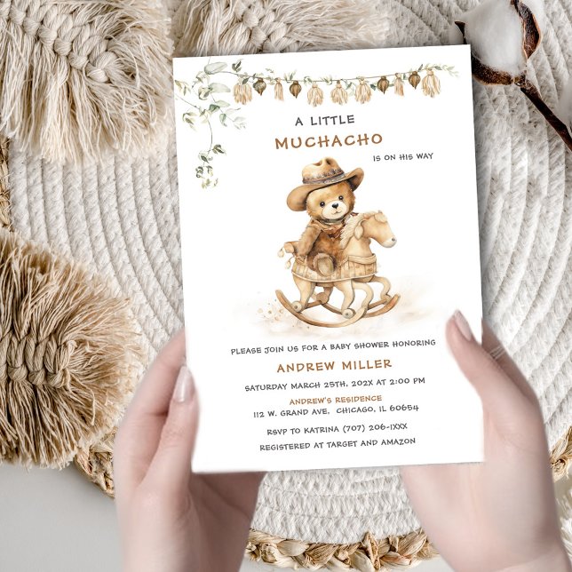 Invitation Baby shower de garçon mexicain personnalisé (Créateur téléchargé)
