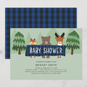 Invitation Baby shower de genre neutre pour les animaux des b